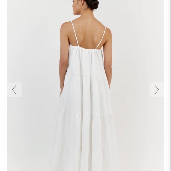 Dissh White Linen Maxi Dress - Picture 3 of 6